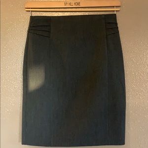 Solid Grey Express Pencil Skirt